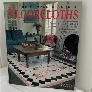 Vintage Complete Book of Floorcloths Designs Technique Painting Canvas Rugs Y2K